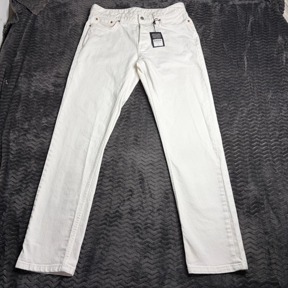 Buck Mason Ford Standard Jean White Cotton Stretch Straight Leg 32x34